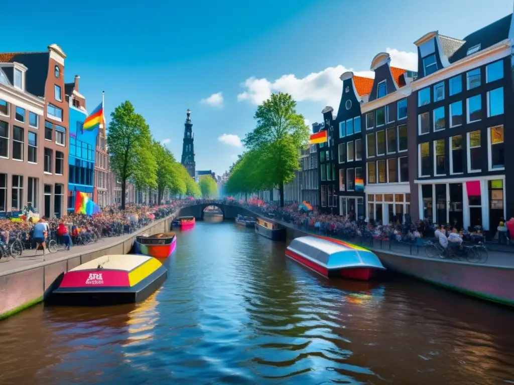 Amsterdam Pride: Historia y diversidad LGBTQ+ en una imagen 8k deslumbrante