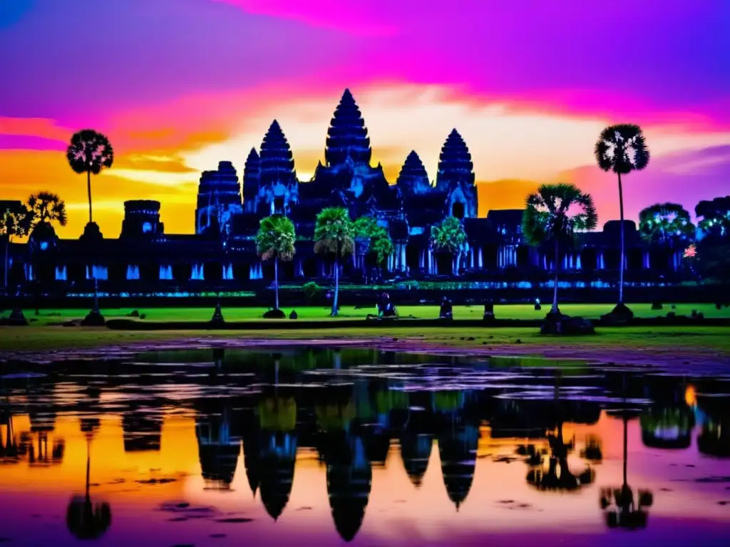 Templo Angkor Wat al atardecer - Festivales tradicionales templos Angkor