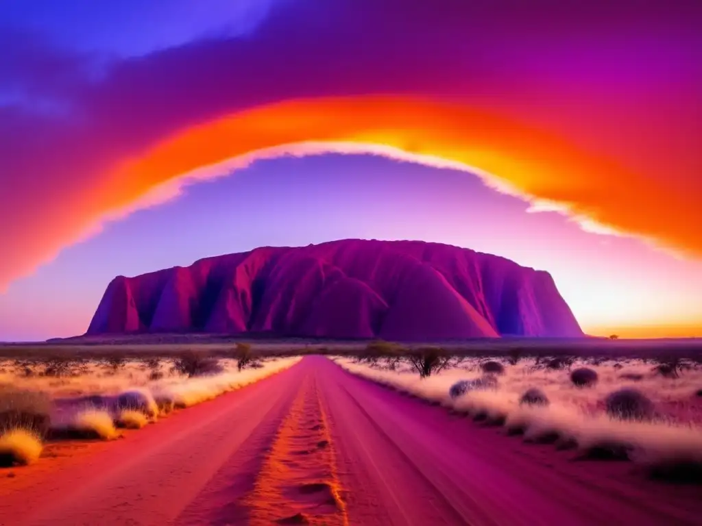 Atardecer sagrado en Uluru, Australia: Festivales sagrados Oceanía