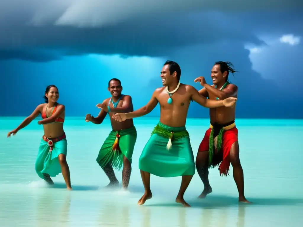 Festival de la Lluvia en Kiribati: Danza tradicional bajo la lluvia, un espectáculo colorido y mágico