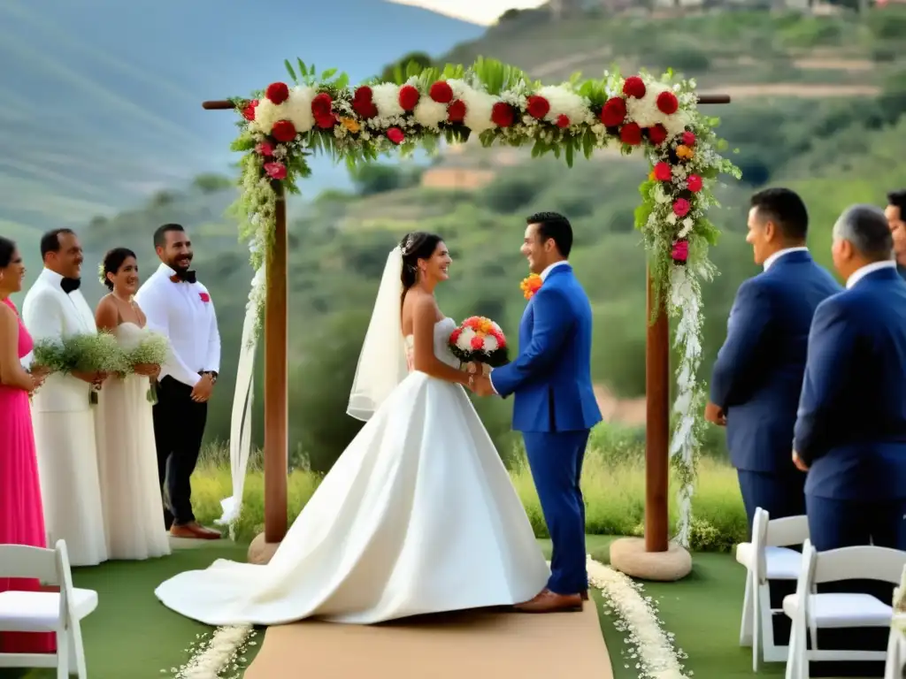 La entrega de la novia en una ceremonia de bodas tradicionales