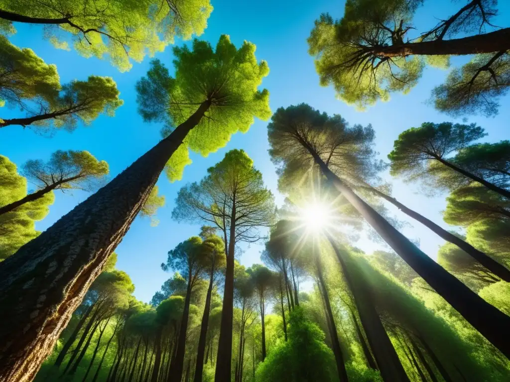 Escena impresionante de bosque en Villanueva Sierra, España - Celebración tradicional del árbol