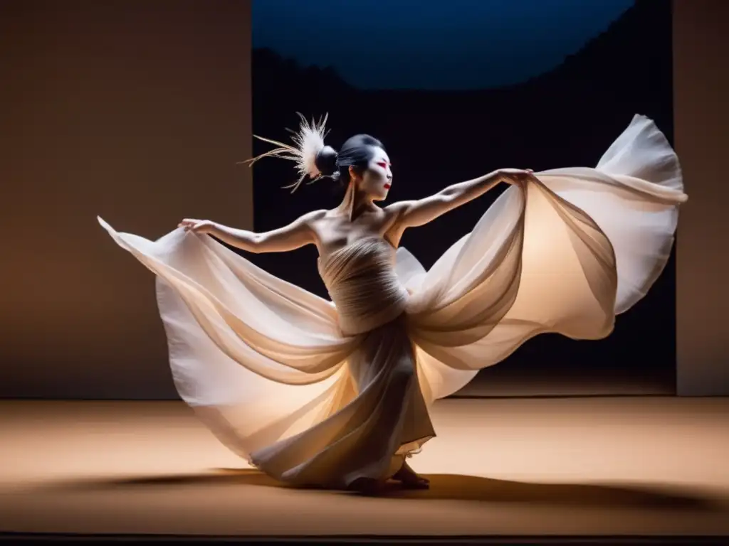 Escena impactante de danza Butoh japonesa en festivales tradicionales: fuerza, vulnerabilidad y belleza