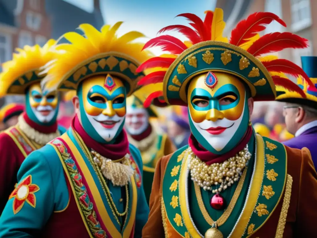 Celebración vibrante del Carnaval de Binche en Bélgica - Festival Carnaval Binche tradición