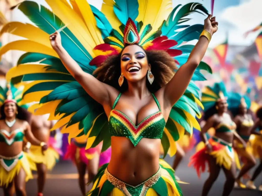 Samba Brasileña: Historia y tradiciones en un vibrante carnaval de colores y movimiento