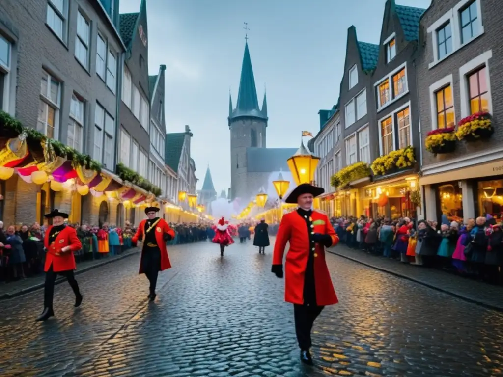 Festivales en Maastricht, Países Bajos: colorida procesión de carnaval con trajes y máscaras