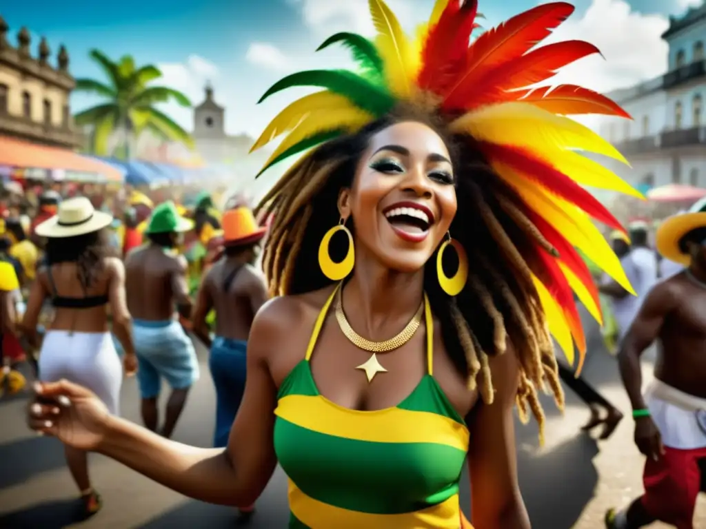 Imagen del festival de música reggae en Brasil y Colombia: fusionando tradición y carnaval