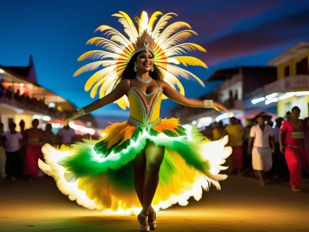 Carnavales de Río, Barranquilla y Oruro: una imagen vibrante y etérea que captura la esencia festiva de estas tradiciones