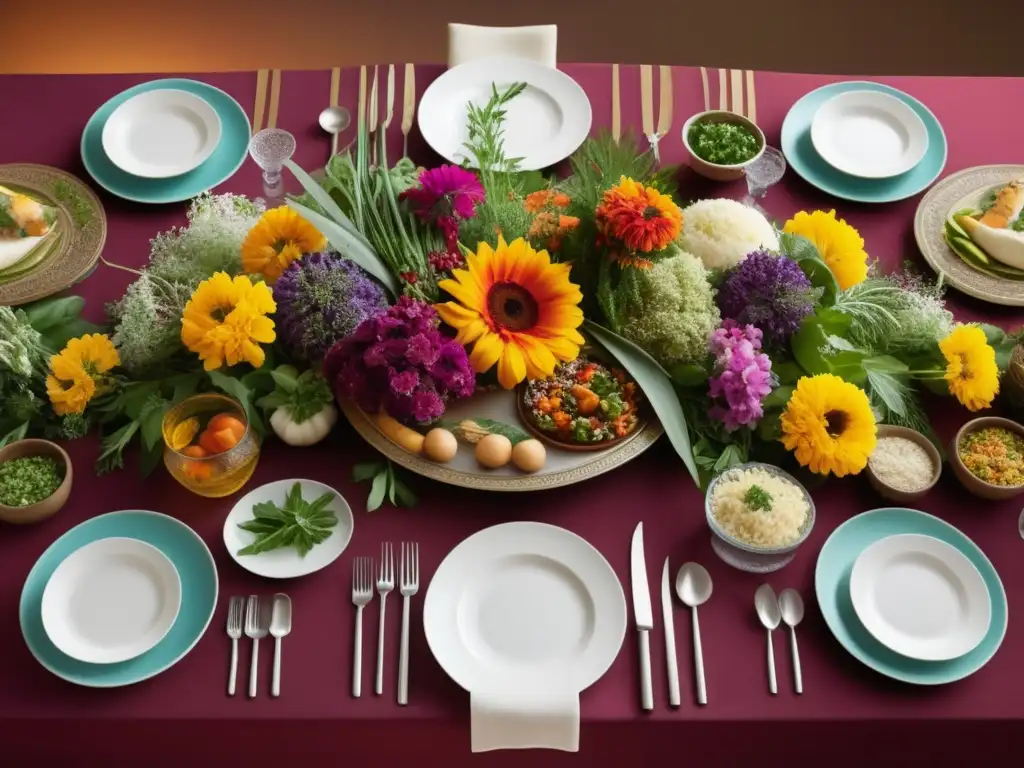 Mesa festiva con platos tradicionales de diferentes culturas: Tradiciones culinarias festividades mundo