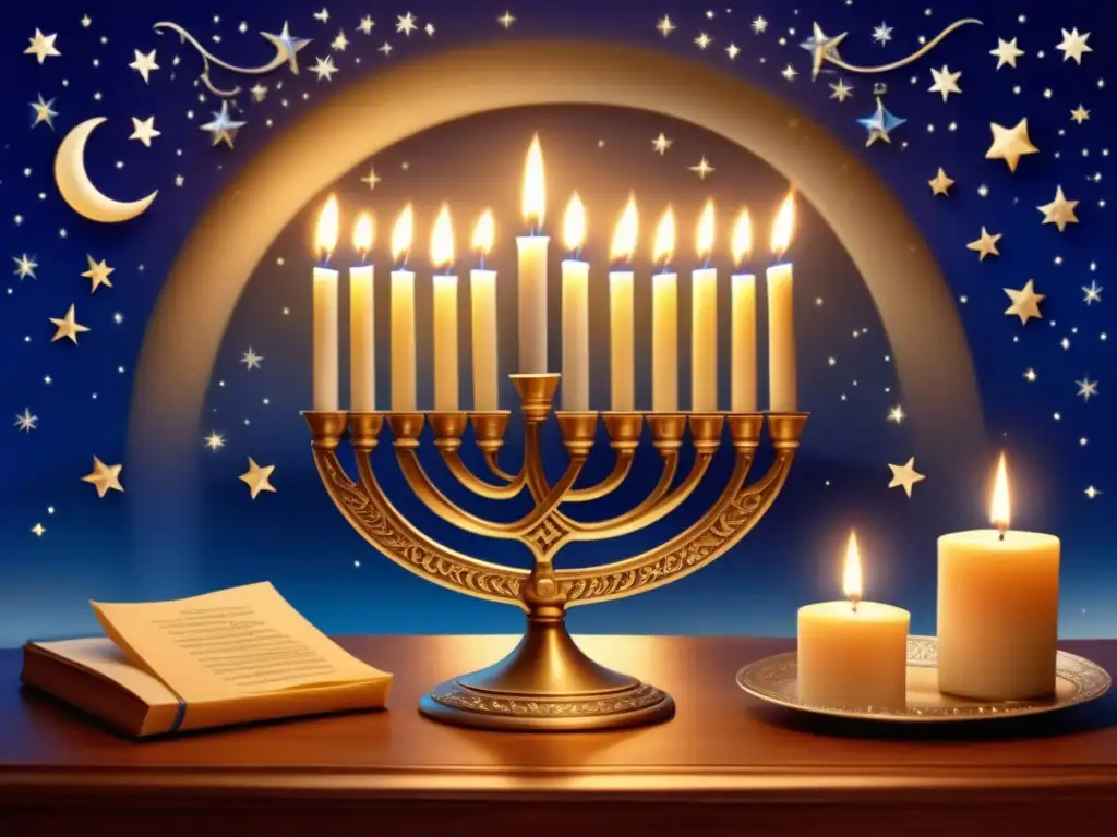 Celebración Hanukkah: Tradiciones festivas judías históricas