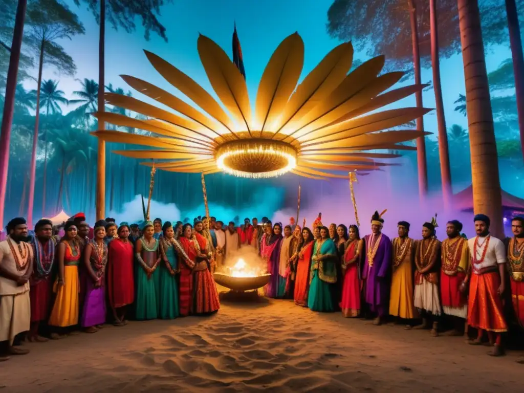 Celebraciones subculturales insólitas en un bosque místico lleno de color y tradición