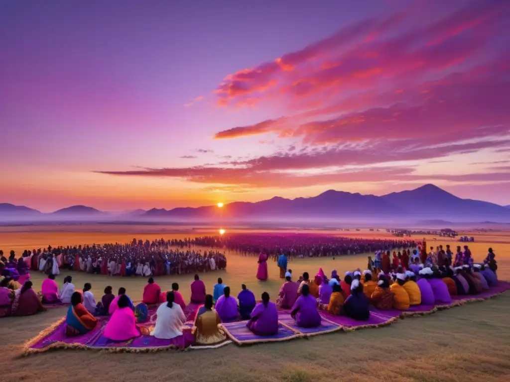 Una celebración tradicional en una cultura sedentaria, con paisajes impresionantes y colores vibrantes