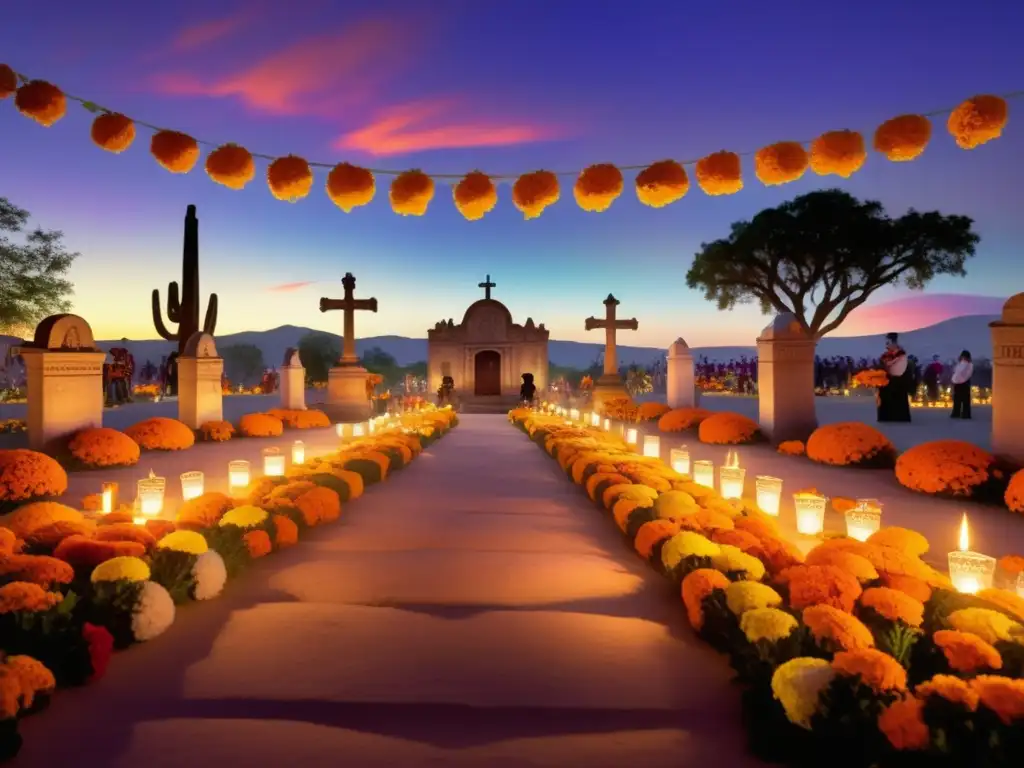 Celebración vibrante de Dia de los Muertos con música y espíritus - Importancia de la música en el Día de los Muertos