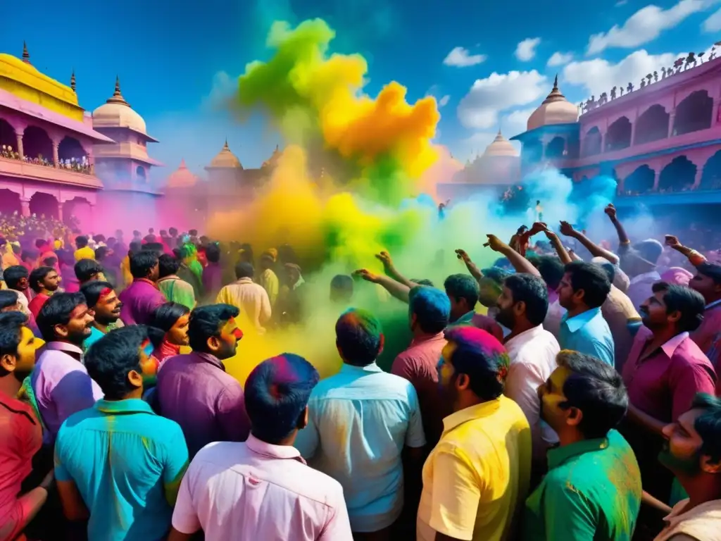 Celebración vibrante del Festival Holi en India: festivales tradicionales alrededor del mundo