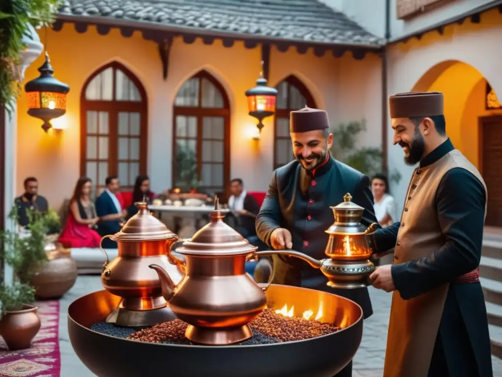 Tradiciones turcas con café durante festividades