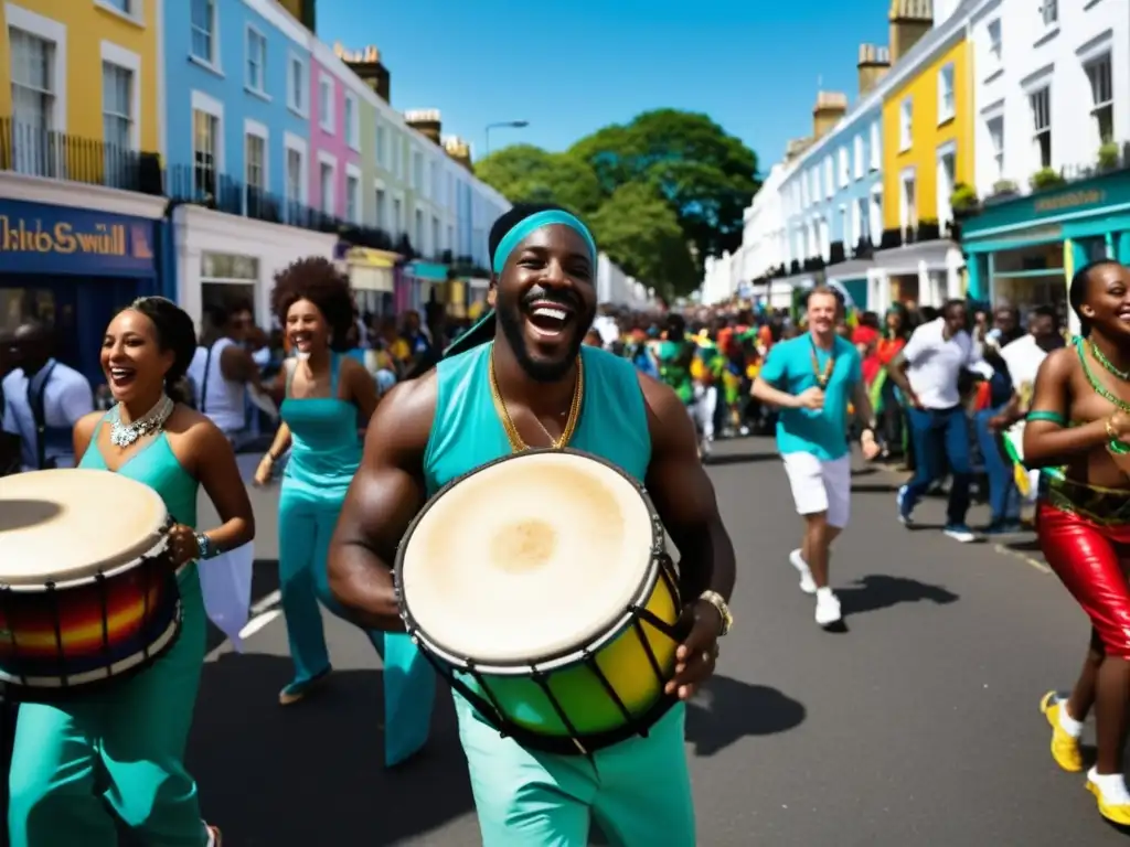 Vibrantes calles de Notting Hill durante el Carnaval