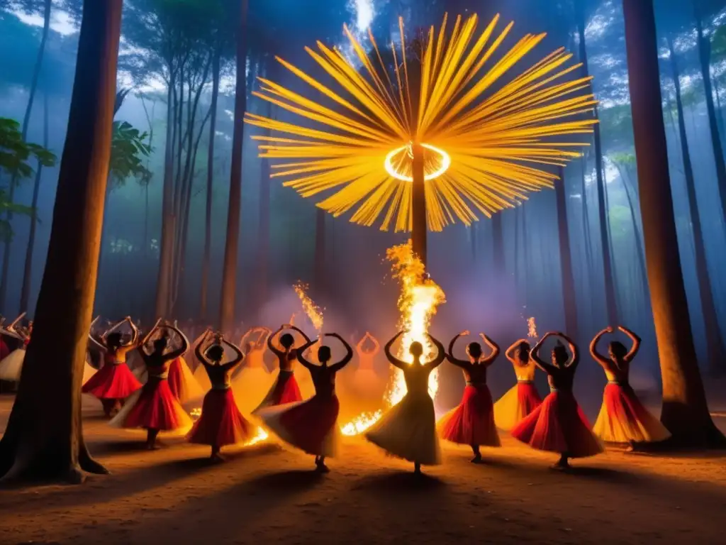 Festival Danza Fuego Swazilandia: Imagen fascinante que captura la esencia del festival de la danza del fuego en Swazilandia