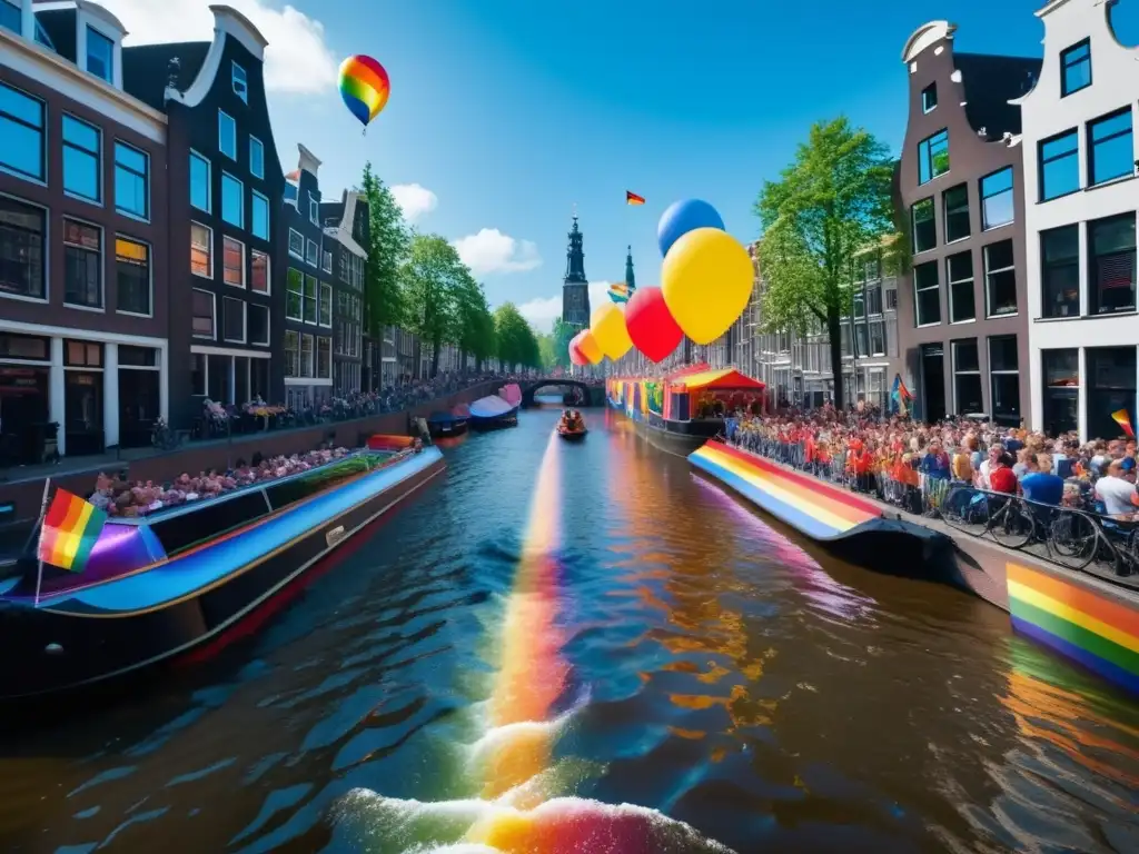 Amsterdam Pride: Celebración inclusiva de la historia LGBTQ+ en los canales de Ámsterdam