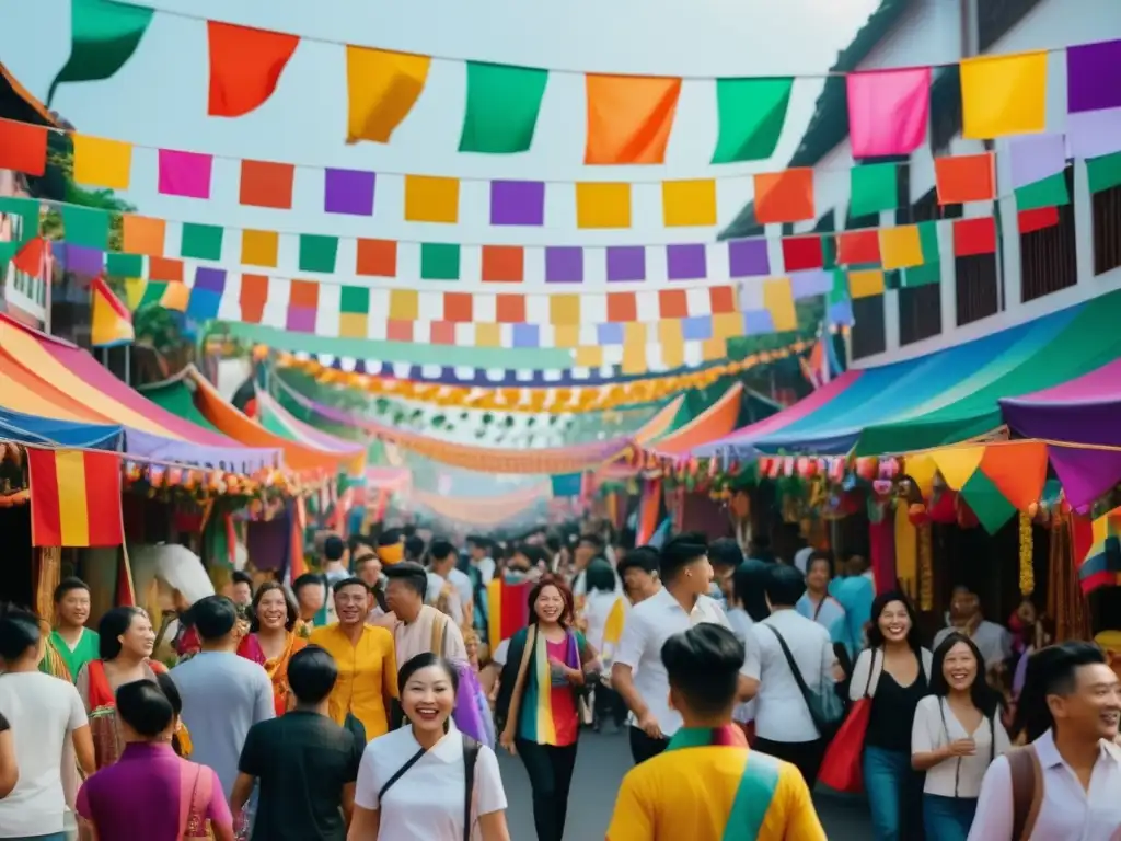 Festival LGBTQ+ inclusivo: comunidad unida, colores vibrantes, diversidad y celebración