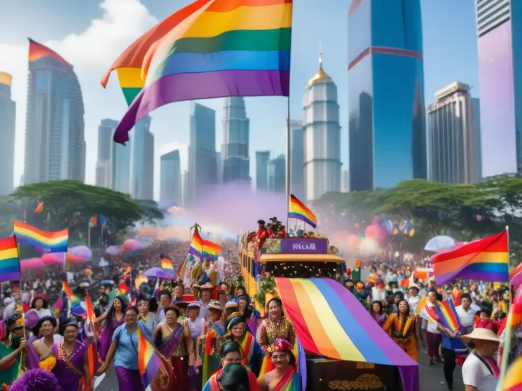 Celebración y unidad en un vibrante desfile LGBTQ+ en Asia