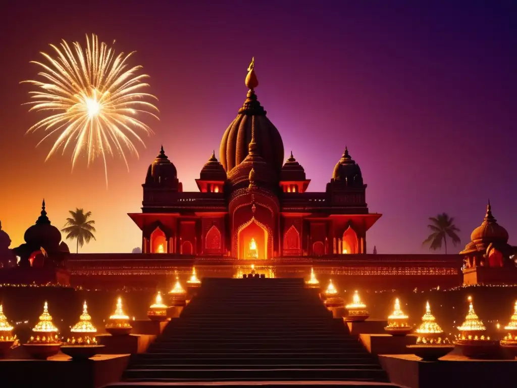 Diwali, el Festival de las Luces en India - Templo hindú, fuegos artificiales y festivales tradicionales en todo el mundo