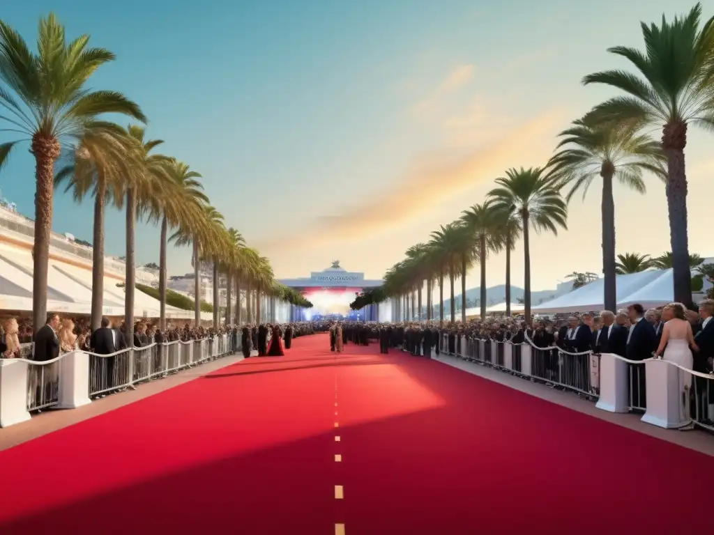 Entrada icónica en la alfombra roja del Festival de Cannes: glamour y belleza en Festivales de cine internacionales