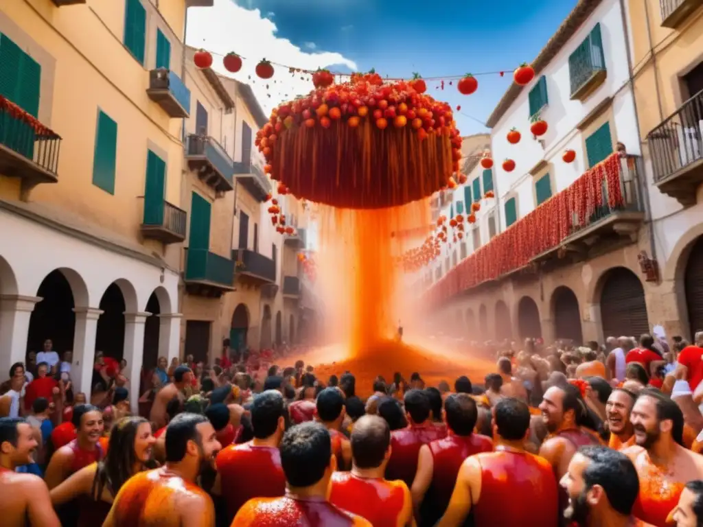 Festival culinario: La Tomatina en Buñol, España