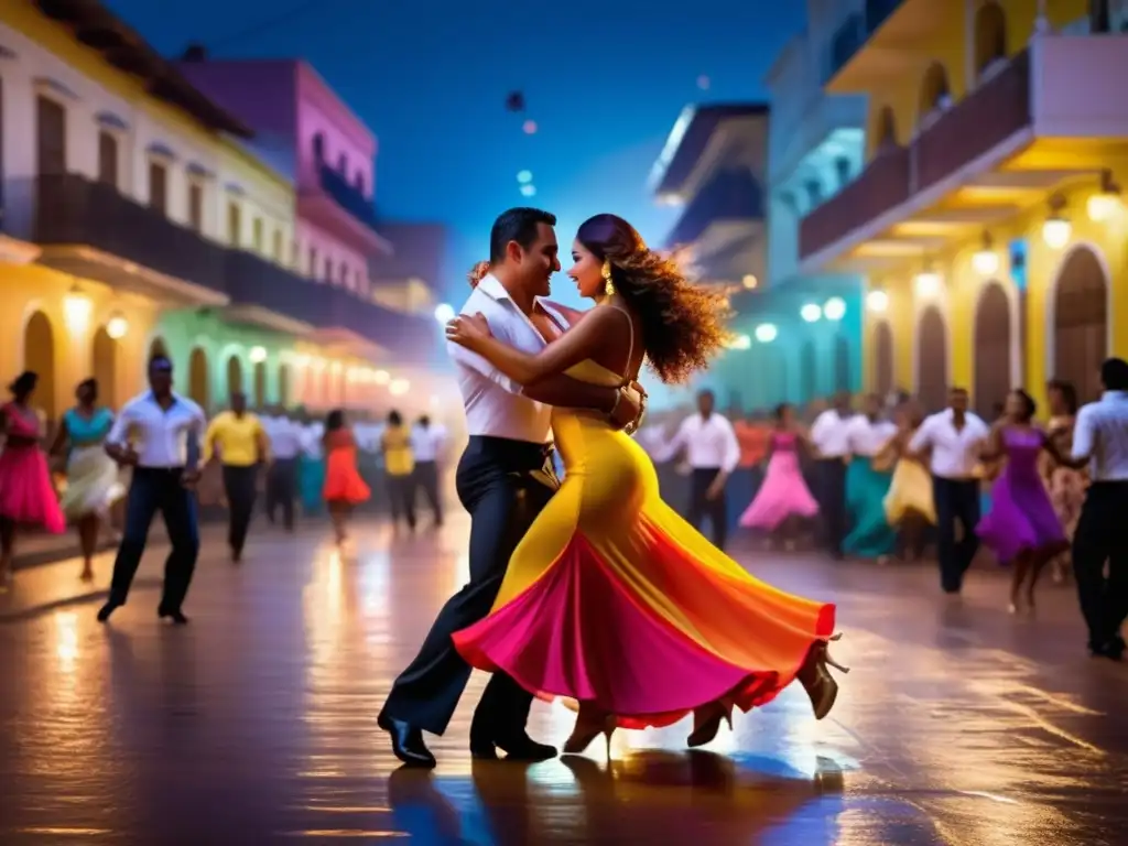 Festival de Salsa en Cali: Escena mágica y vibrante con bailarines, música y los icónicos paisajes de Cali