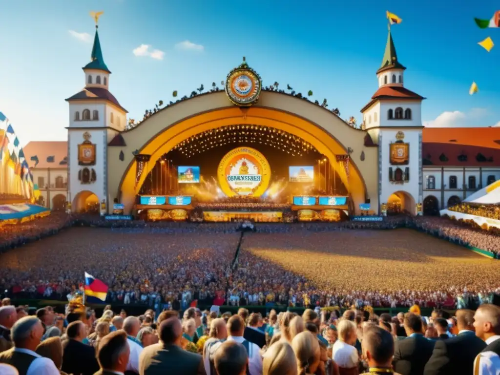 Celebración del Oktoberfest en Munich, Alemania - Historia y tradición en una vibrante procesión con música folklórica y coloridos trajes bávaros