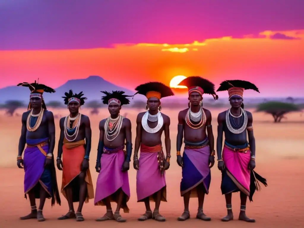 Espectacular atardecer en las llanuras de África, con el Festival de Gerewol como protagonista