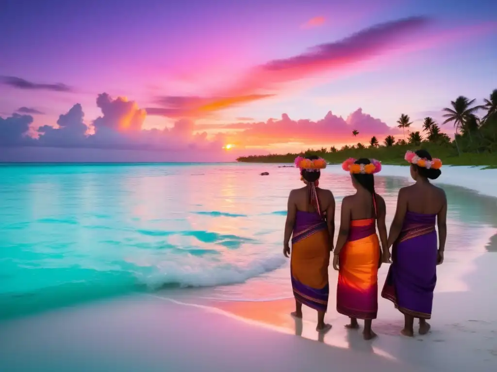 Festival Lluvia Kiribati: Mar turquesa, atardecer vibrante, gente local, tradiciones y alegría