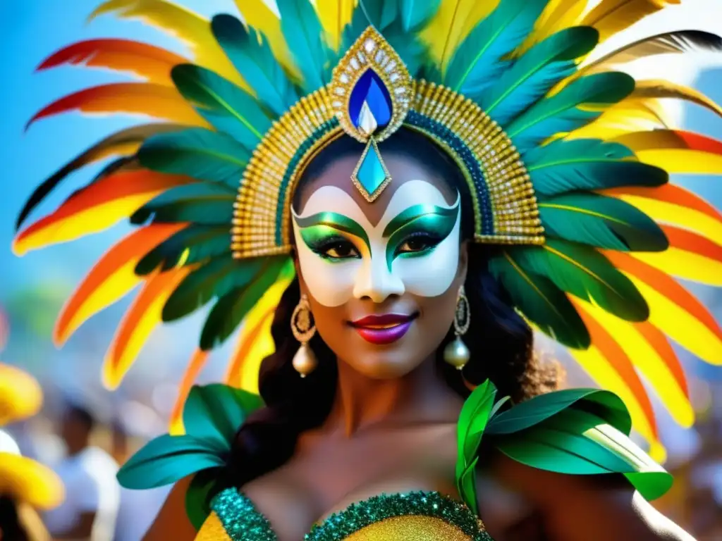 Deslumbrante carnaval en Río de Janeiro: desfile de carroza mítica y danzas exuberantes