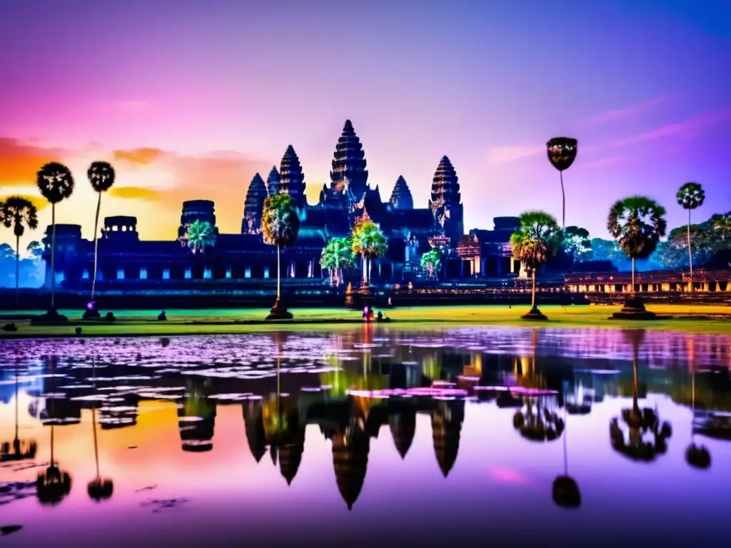 Templo Angkor Wat en festivales tradicionales