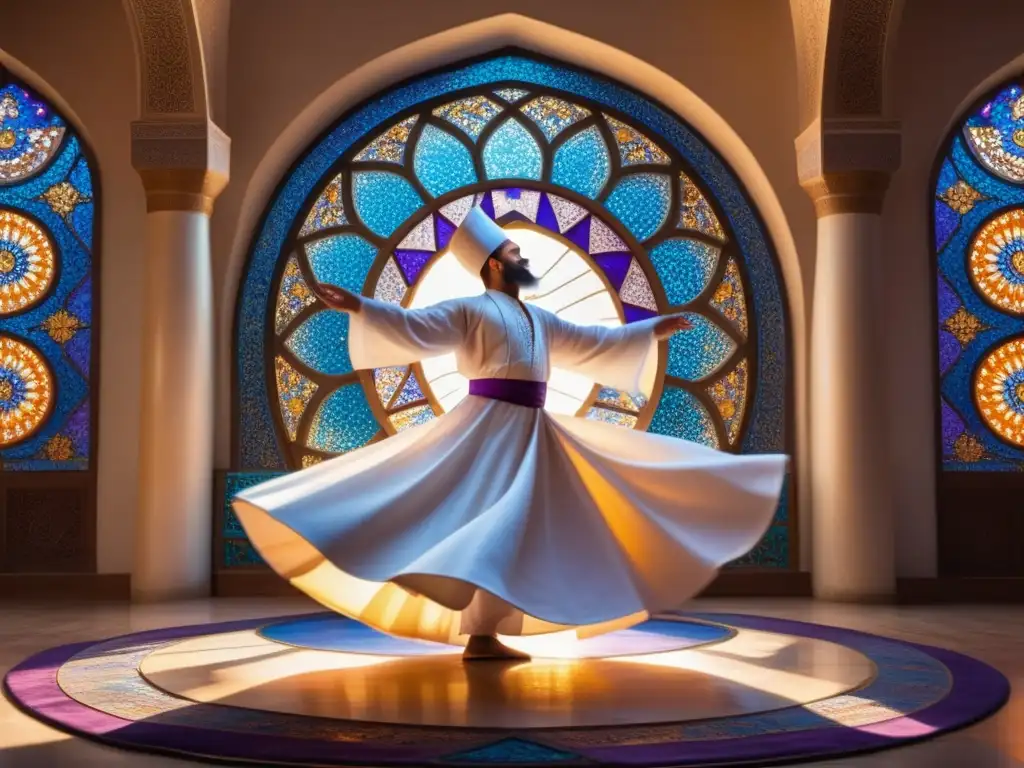 Festivales de danza sufí: Dervish en éxtasis espiritual