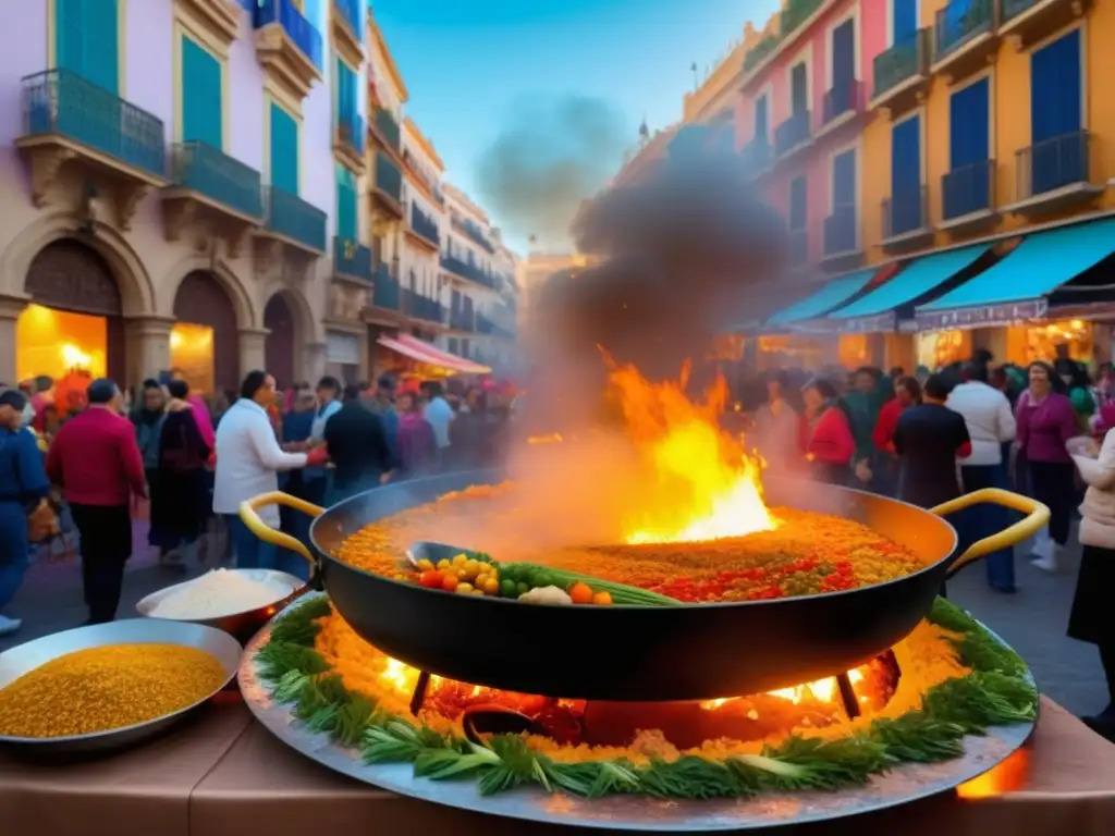 Gastronomía en festivales tradicionales: Paella, alegría y Fallas