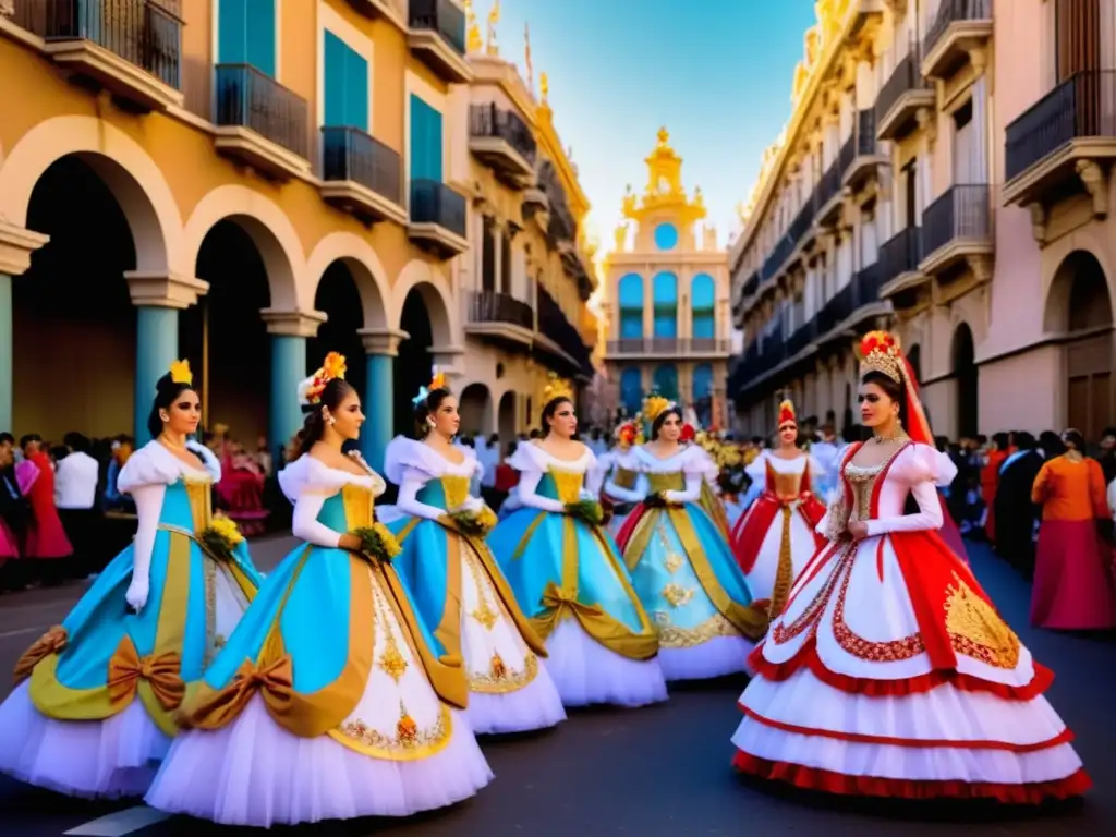 Historia del vestuario en Fallas Valencia: Deslumbrante procesión de falleras con trajes tradicionales y detalles exquisitos