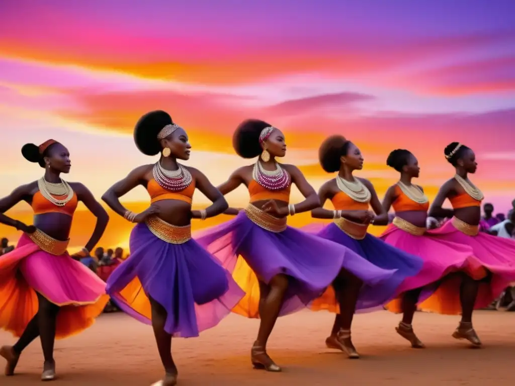 Festivales tradicionales en África: Vibrante imagen de festival africano con danzas, música y coloridos atuendos