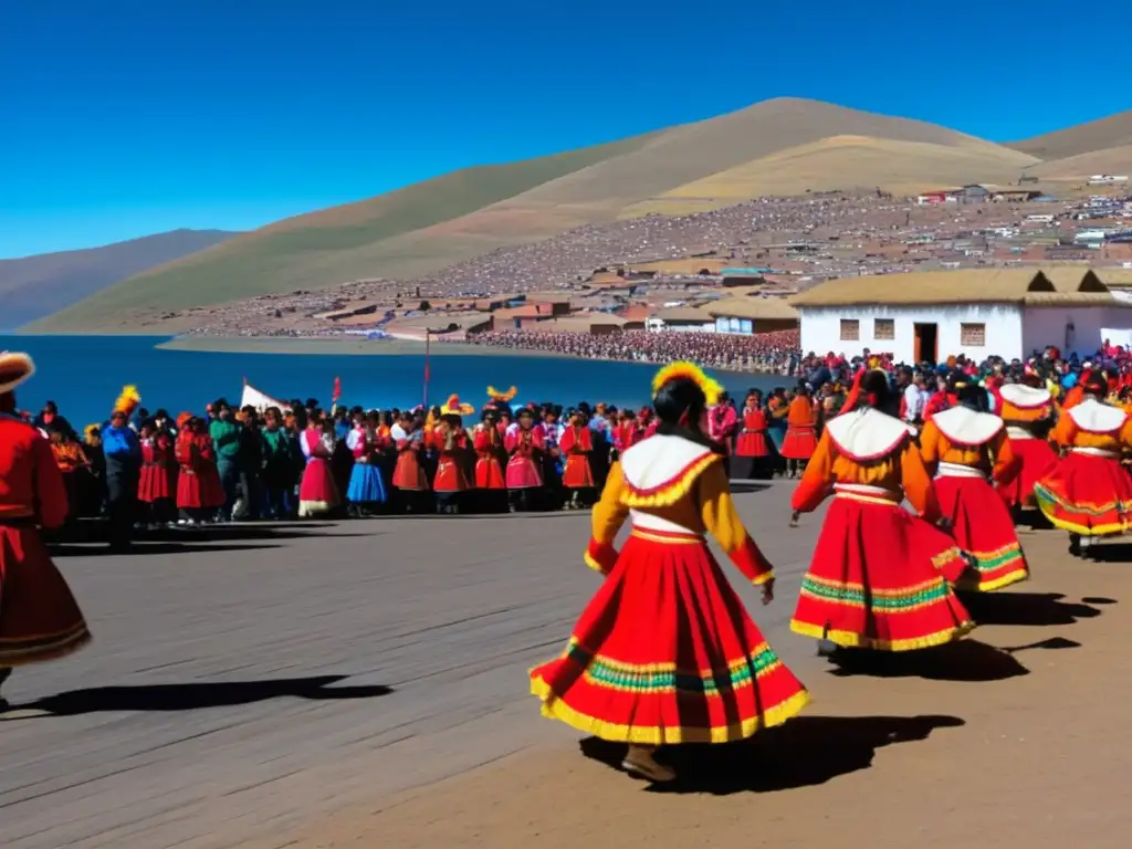 Escena impresionante del Festival de la Candelaria en Puno, Perú