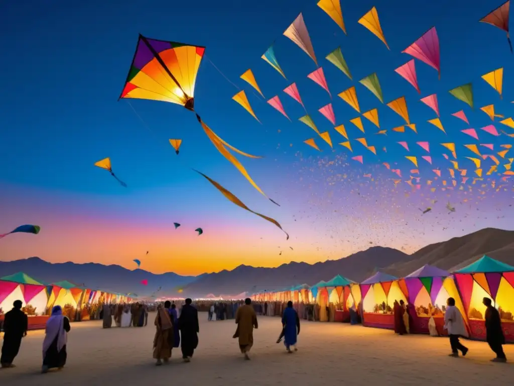 Festival de cometas tradicional Afganistán, un espectáculo vibrante de kites en el cielo