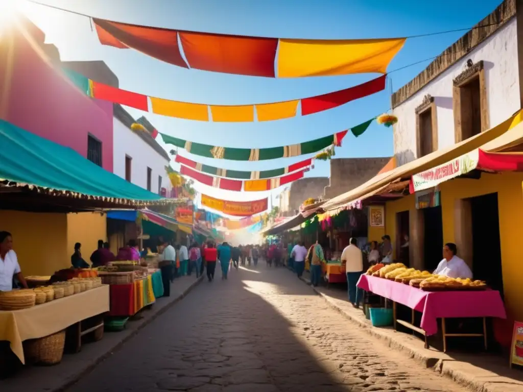 Festival comida callejera México: Escena vibrante de la Festival de la Comida Callejera en México, con comida, música y alegría