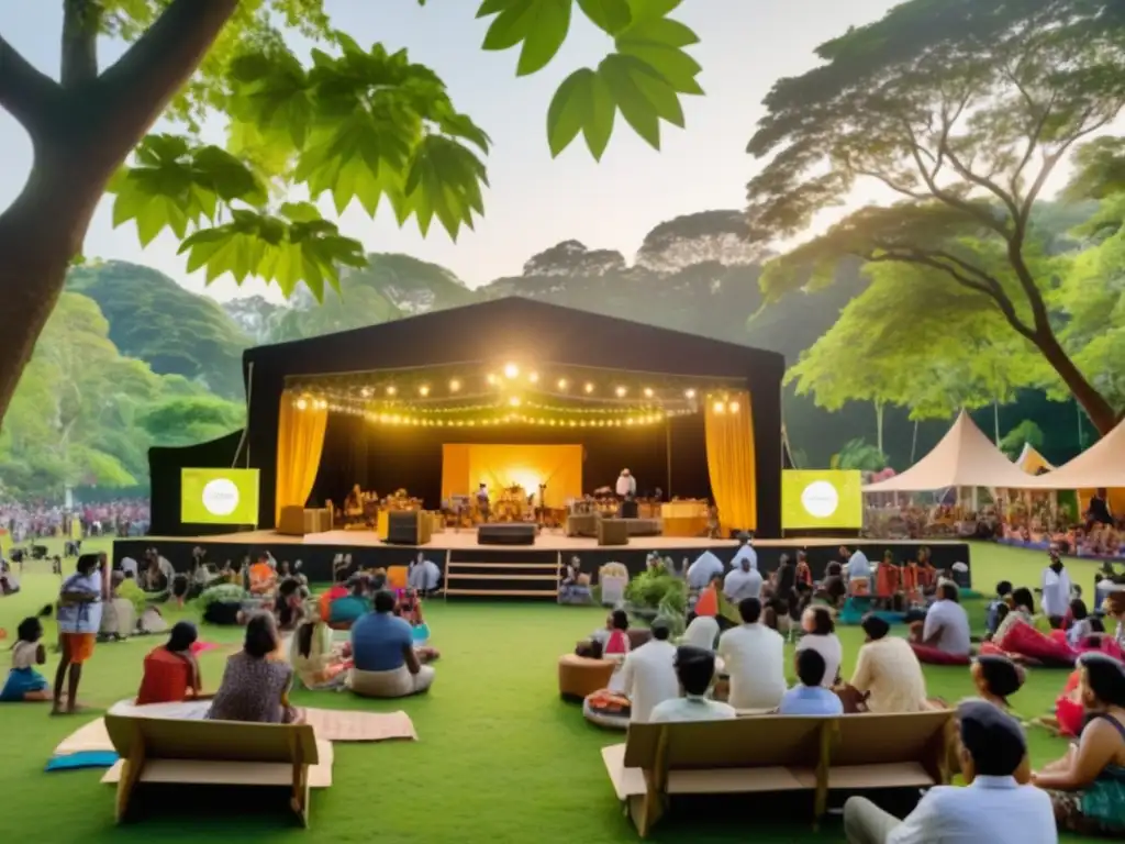 Festivales comunitarios: una vista impresionante de un vibrante evento en un parque pintoresco