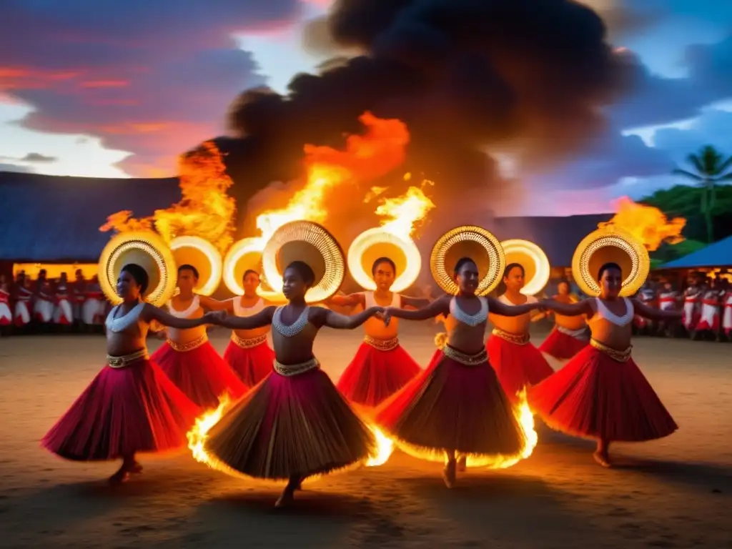 Celebraciones tradicionales Festival de la Danza del Fuego en Samoa