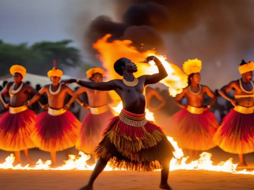 Festival Danza Fuego Zambia: danza tradicional, fuego, bosque, misterio, estrellas