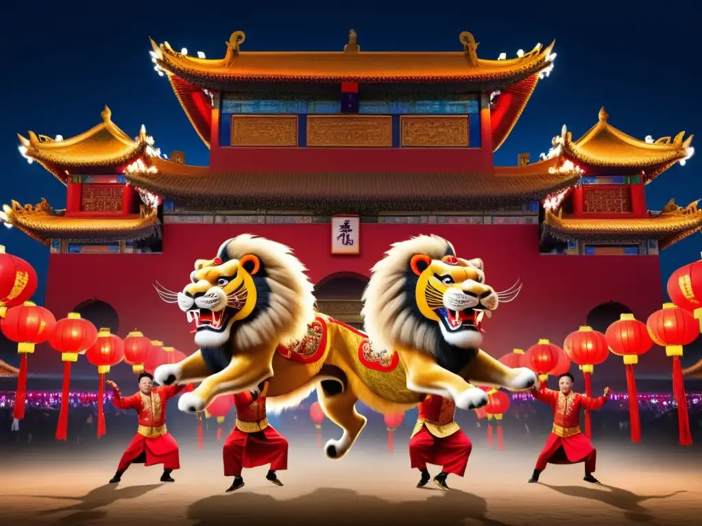 Festival de Danza de los Leones en China - Tradición y magia en una imagen cautivadora