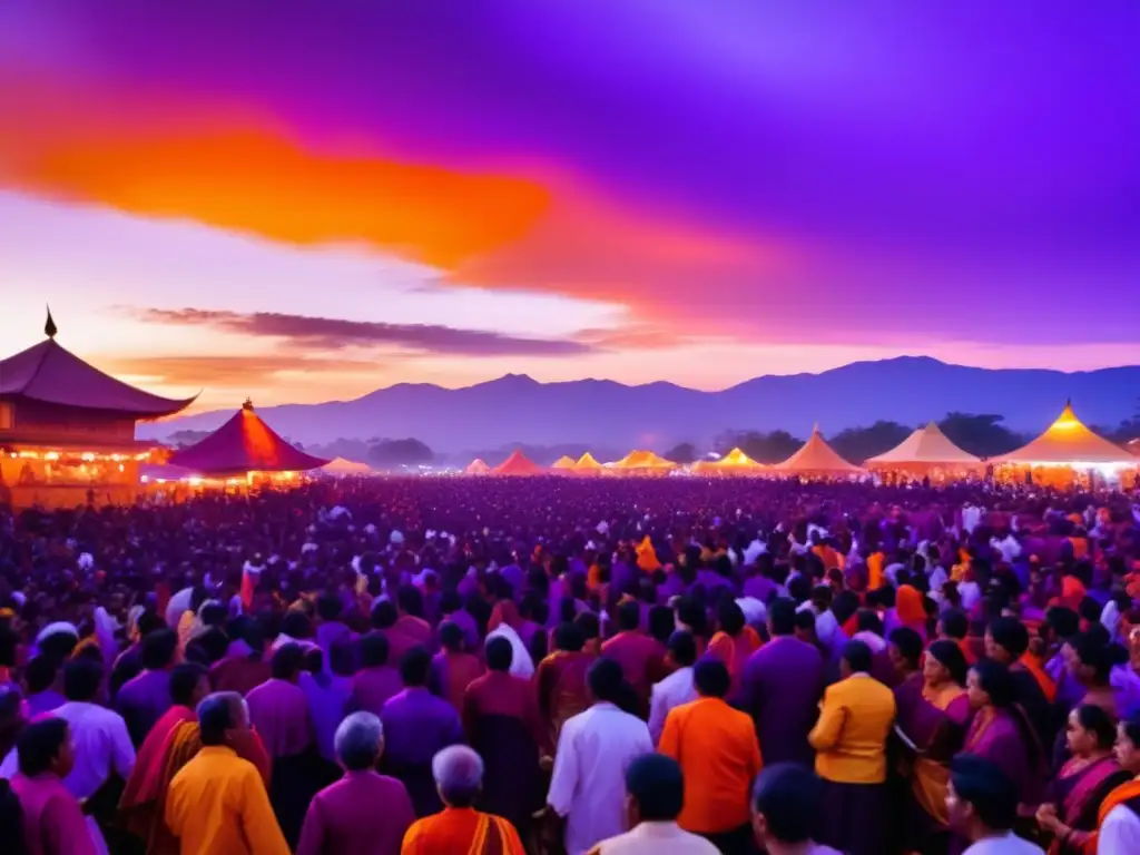 Escena fascinante de un festival al atardecer - Técnicas documentación visual festivales