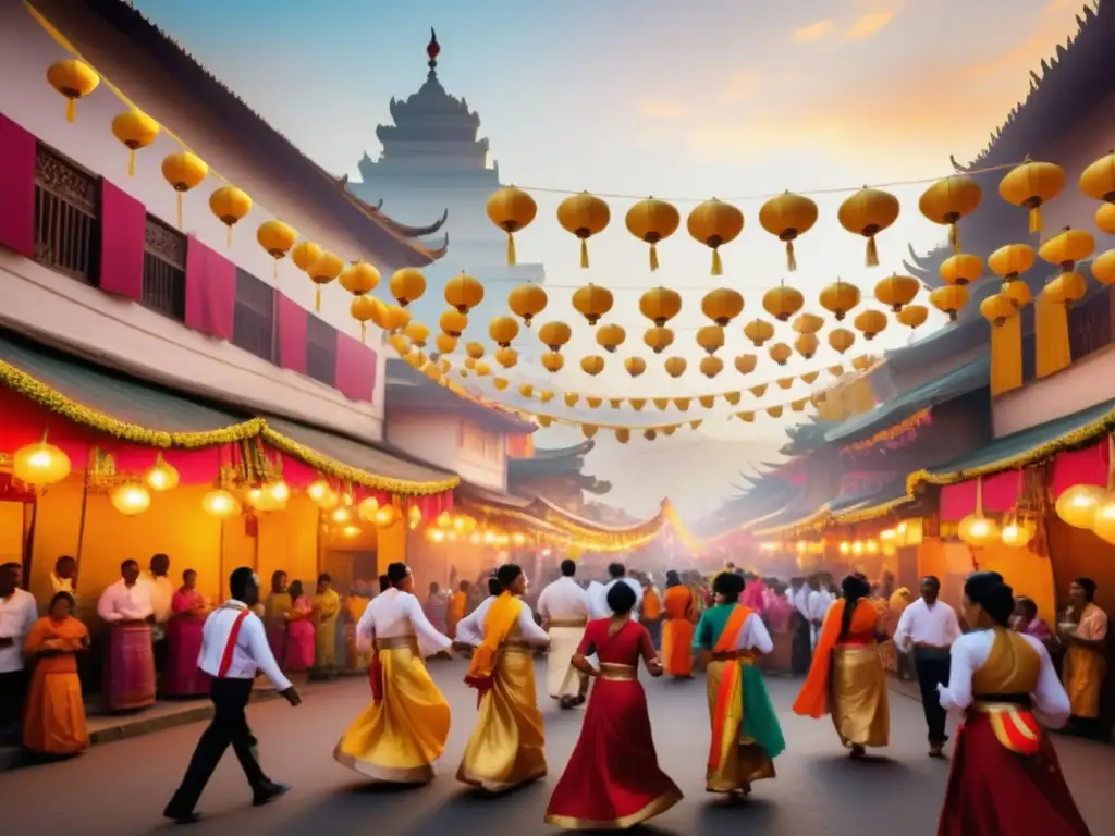 Festival tradicional: escena vibrante y colorida de festivales alrededor del mundo