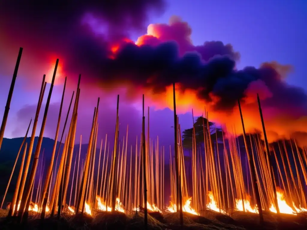 Festival japonés 'Dondo Yaki': Tradiciones y desafíos en una imagen mágica de fuego y tradición