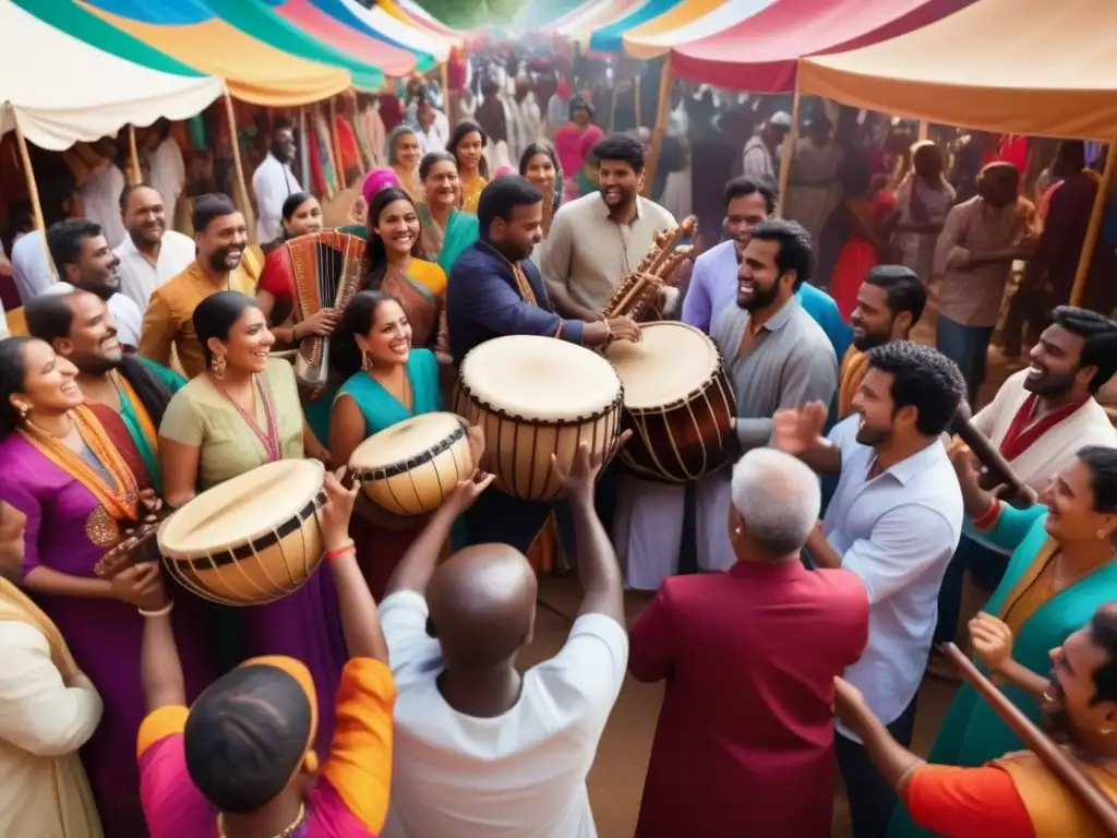 Multitud vibrante y diversa en festival: importancia de la fusión intercultural en festivales