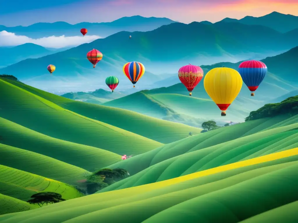 Paisaje impresionante del Festival de Globos de Papel en Taiwán