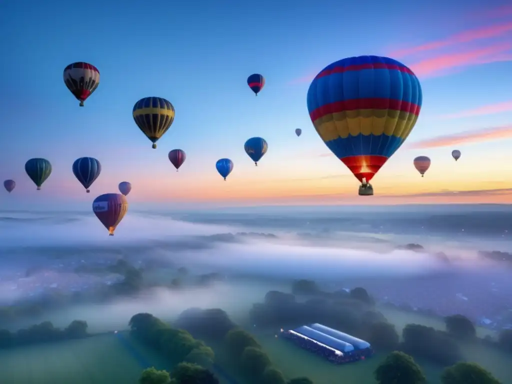 Festival de Globos Bristol: Tradición y belleza en esta imagen del amanecer con cientos de coloridos globos ascendiendo en el cielo